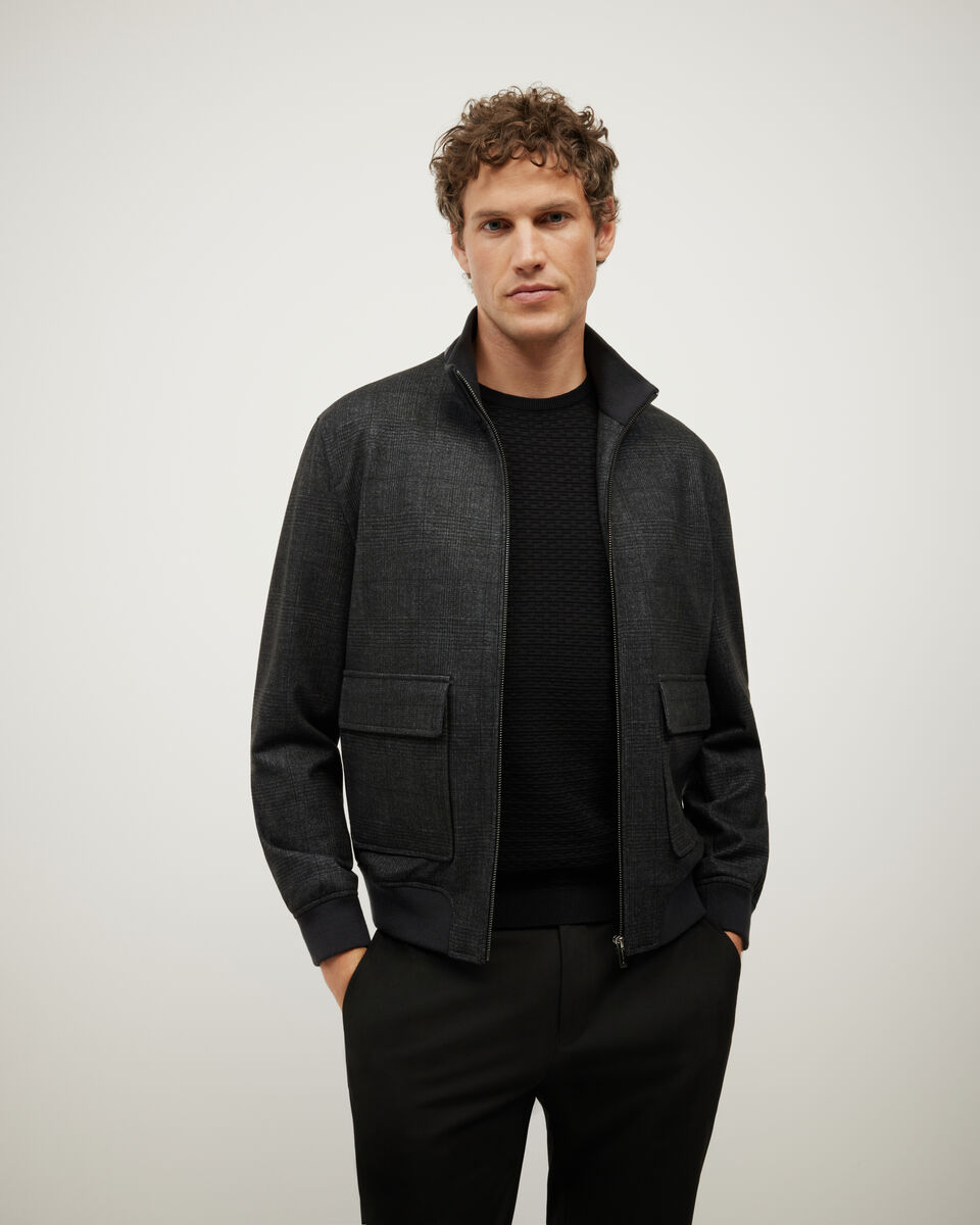 Check Travel Performance Bomber, Charcoal, hi-res